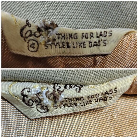 Esskay Vintage WWII Style Kids Tan Military Style Jacket Size 4T - Picture 13 of 13